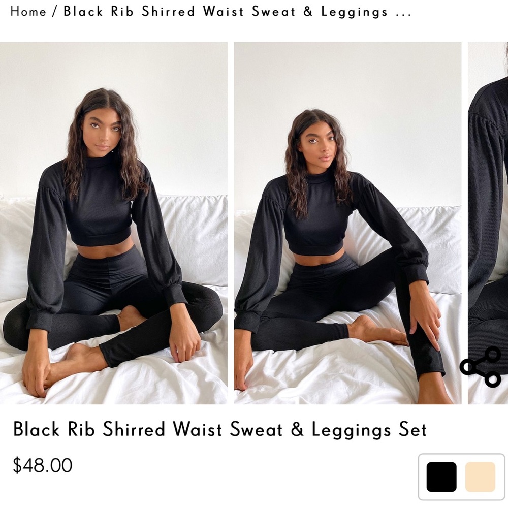 NWT- Black loungewear set